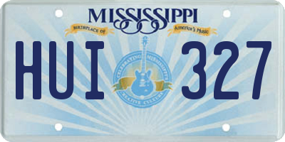 MS license plate HUI327