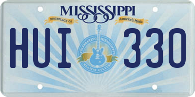 MS license plate HUI330