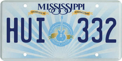 MS license plate HUI332