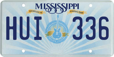 MS license plate HUI336