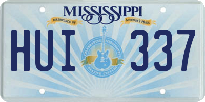 MS license plate HUI337