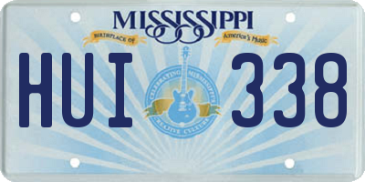 MS license plate HUI338