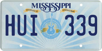 MS license plate HUI339