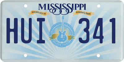 MS license plate HUI341