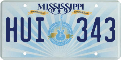 MS license plate HUI343