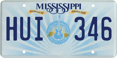 MS license plate HUI346