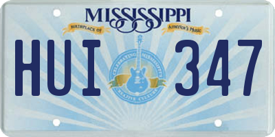 MS license plate HUI347