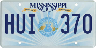 MS license plate HUI370
