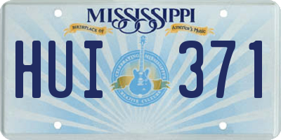 MS license plate HUI371