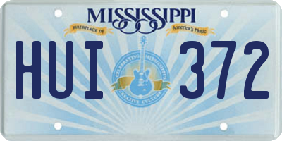 MS license plate HUI372