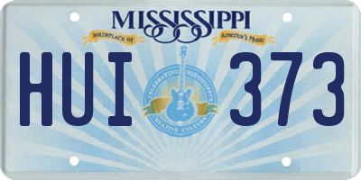 MS license plate HUI373