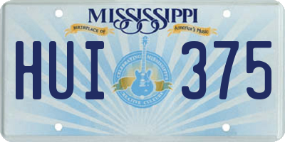 MS license plate HUI375