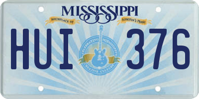 MS license plate HUI376