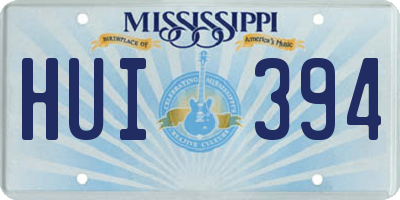 MS license plate HUI394