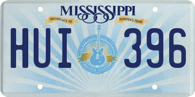 MS license plate HUI396