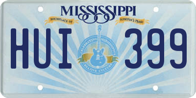 MS license plate HUI399