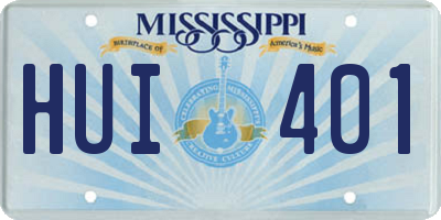 MS license plate HUI401