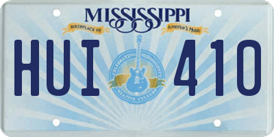 MS license plate HUI410