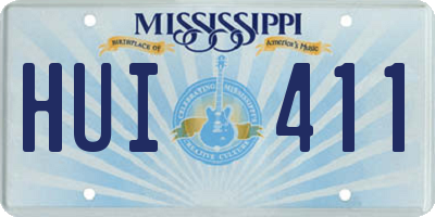 MS license plate HUI411