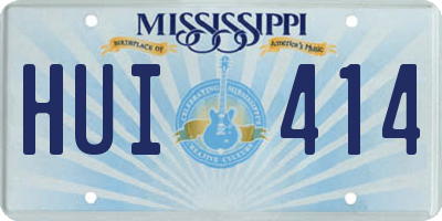 MS license plate HUI414