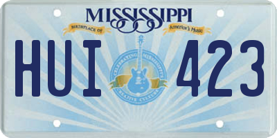 MS license plate HUI423