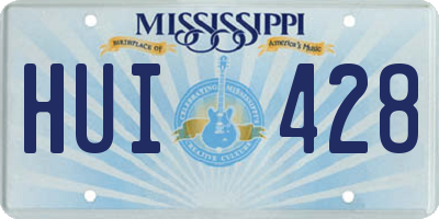 MS license plate HUI428