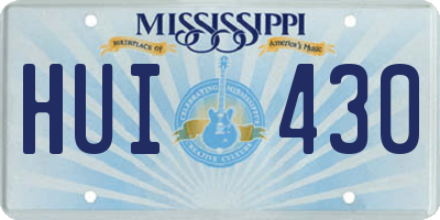 MS license plate HUI430