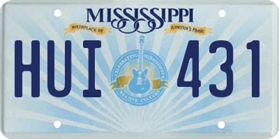 MS license plate HUI431