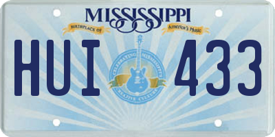MS license plate HUI433