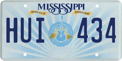 MS license plate HUI434