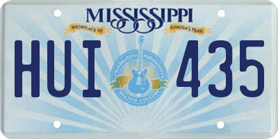 MS license plate HUI435