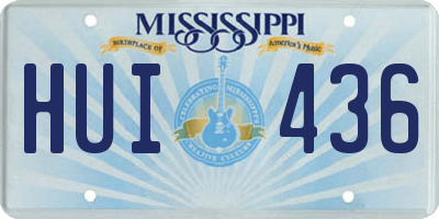 MS license plate HUI436