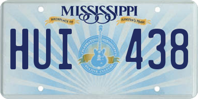 MS license plate HUI438