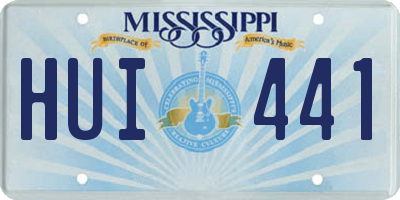 MS license plate HUI441