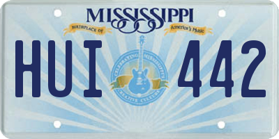 MS license plate HUI442
