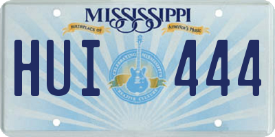 MS license plate HUI444