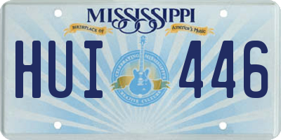 MS license plate HUI446