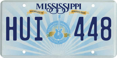 MS license plate HUI448