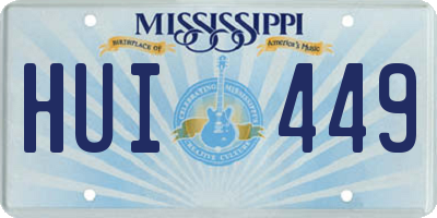 MS license plate HUI449