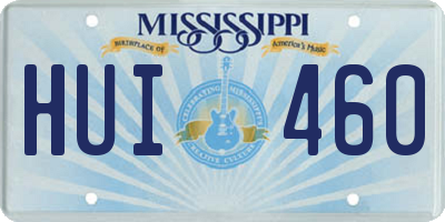 MS license plate HUI460
