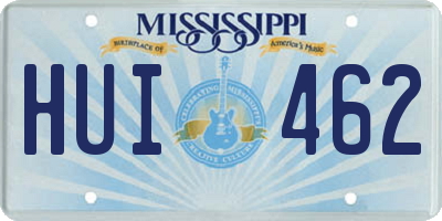 MS license plate HUI462