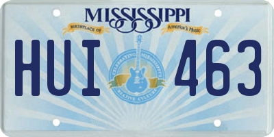MS license plate HUI463