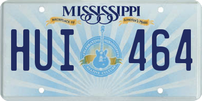 MS license plate HUI464