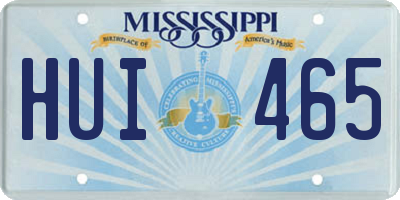 MS license plate HUI465