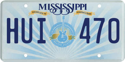 MS license plate HUI470