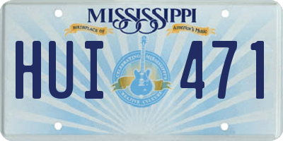 MS license plate HUI471