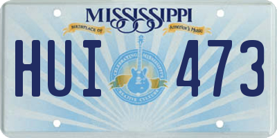 MS license plate HUI473