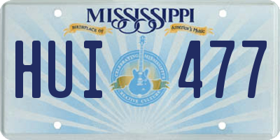 MS license plate HUI477