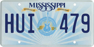 MS license plate HUI479