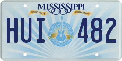 MS license plate HUI482